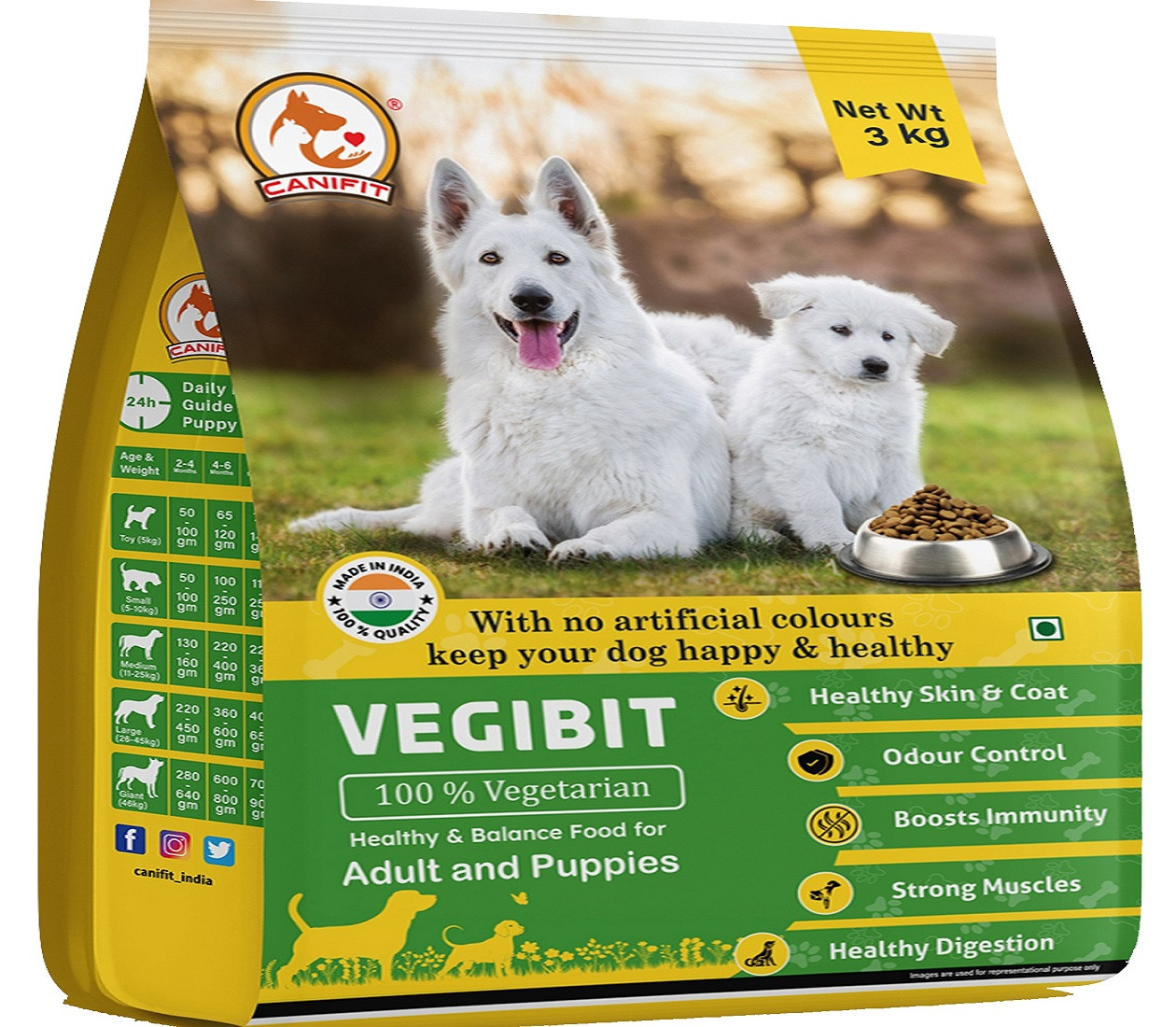 VEGIBIT 100% Vegetarian for Adult & Puppy